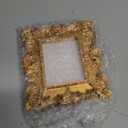 Maitys 20 Pcs Mini Picture Vintage Frames with Stands Tiny Antique Photo Baroque Ornate Resin Oval Frame Table Top Display Home Wedding Decor (Gold)