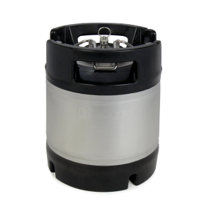1.75 Gallon Ball Lock Keg, Stainless Steel Beer Keg with Dual Rubber Handle for Home Brew