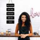 Double Sided Hanging Chalkboard Signs Wooden Erasable Message Board Rustic Chalkboard Hanging Signs Rectangle Message Memo Display with Rope for Wedding Bar Restaurant Kitchen Wall(1 Set)