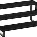 Giikin 3 Tier Spice Rack, Cabinet Organizer Shelf, Wooden Spice Rack for Countertop, Kitchen Counter Storage Shelves Cupcake Stand Holder Display Stand, Black