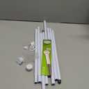 2pcs Tension Curtain Rod 33 to 56 No Drilling Spring Tension Rod Adjusting White Curtain Rod No Drilling Non-Slip Expandable Spring Loaded Curtain Tension Rods for Window, Doorway, Closet, Wardrobe