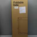 27.5 Inch Tall Step Over Foldable Baby Gates for Doorways 27.5"-55" Wide 2 Panel Expandable Dog Gates for The House Adjustable Mesh Pet Gate Indoor Baby Gate for Dog Indoor Child Gate for Doorway (White)