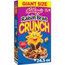 Kellogg's Raisin Bran Crunch Breakfast Cereal, Good Source of Fiber, Giant Size, 24.5 oz