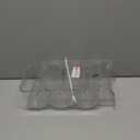 mDesign Stackable Plastic 3 Bottle Refrigerator Wine Rack - Kitchen Storage Organizer Holder for Storing Champagne, Wine, and Water Bottles - Stacking Wine Bottle Organizer for Fridge - Clear