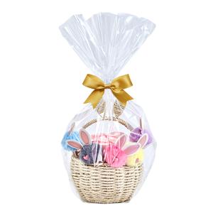 Wowfit 10 CT 16x24 Inch Clear Cellophane Gift Bags – Food-Safe Cello Bags for Small Gift Baskets, Wine Raffles, Bridal or Baby Showers, and More (No Gusset, Ribbon Not Included)