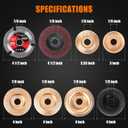 Pomsare 13PCS Wood Carving Disc Set for 4 1/2 Angle Grinder Attachments, Stump Ginder Blades Wheel for Wood, Flap Disc for Woodworking Cutting, Grinding, Shaping and Sanding
