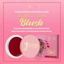 Juvia's Place Blushed Cream Blush Very Berry Multi-Purpose Cream Blush for Cheeks & Lips - 2in1 Formula, Smooth, Blendable Texture for a Soft Dewy Finish - Buildable & Lightweight Face Makeup