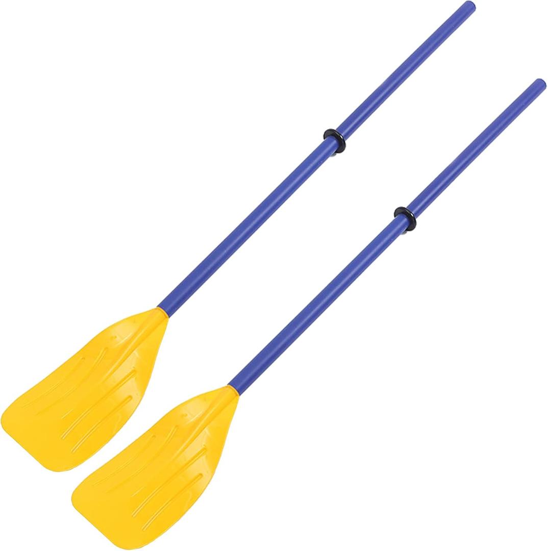 Boat Oars 2 Pieces Kayak Paddles Detachable Canoe Paddle Inflatable Boat PVC Oar Water Sports Accessory (Plastic)