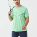 2 x Men's Athletic T-Shirts Moisture Wicking Cool Running Short Sleeve Tee Gym Tennis Workout Hiking Cationic