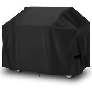96 Inch BBQ Grills Cover- 600D Oxford Cloth Heavy-Duty Waterproof, UV Resistant, Dust-Proof Grill Outdoor Cover, All Weather Protection, Black