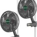 MARS HYDRO Updated 2-Pack M6 Grow Tent Fan, A powerful Oscillating Clip Fan with Low Noise for Hydroponic Plants and Ventilation Circulation with convenient APP/WiFi Control