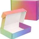 9x6x2 Shipping Boxes for Small Business, 30 Pack Colorful Corrugated Cardboard Boxes for Shipping Mailing