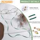 2 x Glasses Chain Green Crystal Beaded Eyeglasses Strap Eye Glasses Holders Around Neck Beaded Eyeglasses Chain for Women Sunglass Chains for Women