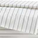 Eddie Bauer - Queen Sheet Set, Cotton Percale Bedding Set, Super Soft and Bedding Set, Oeko-Tex Certified (Essential Stripe Beige, Queen)