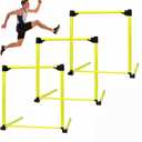 Adjustable Height Hurdles Training Equipment, 3Pcs Practice Hurdles Track and Field for Agility Training, Indoor & Outdoor Detachable Jumping Speed Hurdles for Football, Soccer, Basketball, Dogs