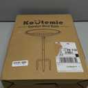 Koutemie 1- Gallon Detachable Freestanding Garden Bird Bath Bird Feeder Bowl with Metal Stake for Outdoor, Deep Green, 29 Inch