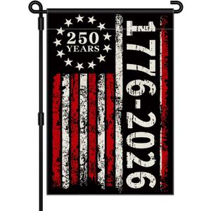 3 x 250 Anniversary USA Garden Flag, 250th Anniversary Flag America 1776-2026 Commemorative Patriotic Banner 250 Year 4th of July Yard Sign Double-Sided Waterproof Garden Flag 12x18 Inch
