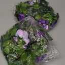 Floweroyal 2 Pack Artificial Flower Garlands 15.8FT Fake Rose Vines Silk Flowers Hanging Rose Ivy for Wedding Arch Party Home Garden Wall Decor (Purple)