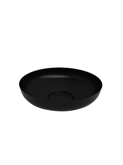 12 In Steel Bowl Decor Black