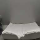 Bedluxe Knee Pillow for Back Sleeping, Leg Pillow Knee Wedge Pillow, Memory Foam Wedge Pillows for Legs Post Surgery, Triangle Pillow for Knee Support, Leg Elevation, Knees Hip Back Pain Relief, White (23.6*18.9*7.9 Inch)