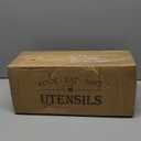 Suli Extra Large Kitchen Utensils Holder with 4 Compartments, Wooden Utensil Organizer for Kitchen Countertop, Farmhouse Kitchen Decor, Rustic Cooking Utensil - Black