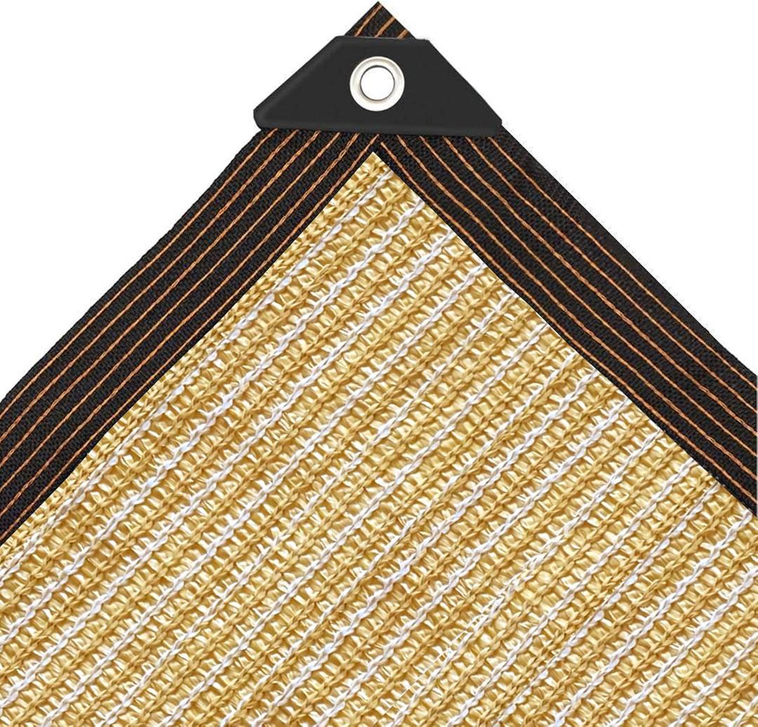 Shade Cloth - for Garden Plants Outdoor 3x10ft, 95% Wheat Shade Screen Fabric for Pergola/Pool, Sunshade Privacy Canopy of Backyard/Balcony/Deck, Heat Resistant Mesh Sun Cover