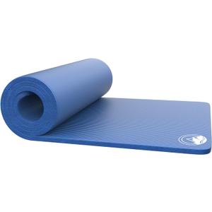 Foam Sleeping Pad for Camping - 1.25-Inch-Thick Waterproof Sleep Pad with Carry Straps for Cots, Tents, or Sleepovers by Wakeman Outdoors (Black) (Blue)