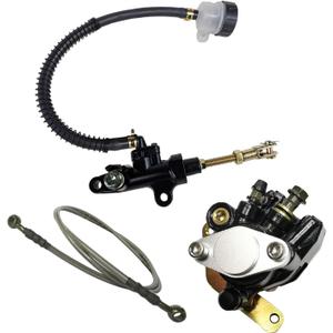 Rear Brake Caliper & Master Cylinder & Brake Hose Line Set Compatible with Yamaha Banshee 350 YFZ350 1987-2006 OE Part # 1UY-2580W-01-00 29L-25850-51-00 5FK-2583V-00-00