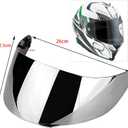 Motorcycle Helmet Face Shield Replacements, Motorcycle Helmet Visor Compatible with AGV K1 K1S K3 SV K5 K5S UV Protection (Silver)