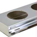 Stainless Steel Mud Flap Hanger Rear Bar with Light Cutouts 2.5" Bolt Spacing,Spring Loaded. with Reflective Plate