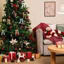 6 x Vitalizart Brown Velvet Ribbon 1" Christmas Handmade Frayed Edges Glossy Ribbon for Gift Wrapping Tree Ornaments Wreath Garland Holiday Decorations 5 Yd Total