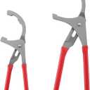 9" & 12" Oil Filter Pliers Wrench, Adjustable Oil Filter Pliers Set,Oil Filter Removal Tools Fit Most of Cars, Trucks, Motorcycles Engine Filters (Red)