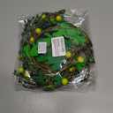 Winlyn 4 Pcs St. Patrick's Candle Ring Lucky Shamrock Candle Wreath Rings Green Clover and Berry Wreaths 9.5" for Spring Irish St. Patrick's Day Wedding Kitchen Cabinet Wall Window Front Door Decor