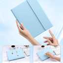 Harvopu Compatible for iPad 11th 10th Generation Case with Keyboard, Folio Cover with Pencil Holder, Multi-Touch Trackpad, 7 Color Backlit, Detachable Keyboard for iPad (A16) 11th/10th Gen (Sky Blue)
