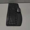 Wireless Keyboard and Mouse Combo,2.4G Full Size Wave Keys Ergonomic Keyboard with Wrist Rest for Natural Typing, 3 DPI Adjustable Ergonomic Silent Mouse for Computer/Laptop/Windows/Mac (Gray)