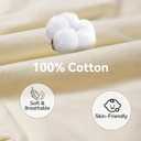 Baby Transition Sleep Sack 3-6 Months 100% Cotton Warm Thick Transition Swaddles for Newborns Infant Long Sleeve Sleep Sack with Feet Baby Wearable Blanket 2-Way Zipper Easy Diaper Changes (3-6 Months, Light Yellow)