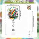 Geyoga 12 Pcs National Custodian Day Badge Holder Retractable Badge Reels Cards Holder with Clip Gift for Social Workers Dentist Volunteer Ot Doctor Nurse Coworker Appreciation