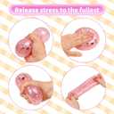2026 New Glitter Dumpling Squishy Box, Stress Relief, Soft Squeeze Decompression Dough, Glitter Dumpling Squishy for Stress Relief (Transparent Pink)