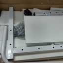 QZMDSM Small Computer Desk for Bedroom,Adjustable Rolling Desk,White, 31 inches x 15 inches x 25 inches