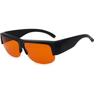 Eyekepper 100% Blue Light Reduction Fitover Anti-Blue Blocking Computer Eyeglasses with Amber Lenses