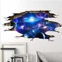 3D Galaxy Decor Wall Decal - PVC Material - Cosmic Style - Waterproof - Space Pattern - Indoor Use - Single Use - Wall Decal
