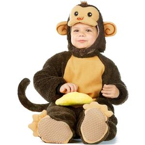 Spooktacular Creations Halloween Monkey Costume Toddler, Kids Monkey Costume for Baby Halloween Animal Dress Up Party (18-24 Months)