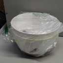 Set of 2 10 Inch Self Watering Hanging Planters for Indoor Outdoor Plants, Color Blocking Hanging Baskets Flower Pots with Drainage Hole & Removable Water-Storage Tray (White)