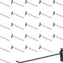50 Pack Slatwall Hooks, Slatwall Accessory for Hanging, Slat Board Hook for Garage, Retail, Home, and Shop Display (Black, 12 Inch)