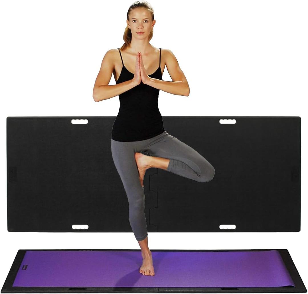 Yoga Mat Board for Carpet or Outdoors | Black | Portable Floor to Enhance Yoga, Pilates or Ballet Barre Exercise | Sturdy & Thick | by LifeBoard