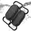 Dog Collar Holder(2 Pack) for Galaxy Smarttag2, Waterproof Silicone Case for Pet Cat, Anti-Lost Scratch Resistant Protective Cover Accessory for Samsung Galaxy Smart tag2 (Black)