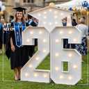 2026 Graduation Decorations - 4FT Marquee Light Up Number For 2026 Graduation Party Decorations Suitable For Decoration At Kindergarten, Preschool, High School, And College Graduation Parties
