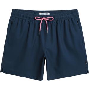 maamgic Mens Swim Trunks 5" Quick Dry Beach Shorts Stretch Swimming Trunks Shorts with Mesh Lining Zip Pockets (X-Small, Navy)