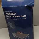 Heated Mattress Pad Full Size - Embossed Electric Mattress Pad Cover Single Control - 1-10 Hours Auto Shut Off Bed Warmer with Deep Pocket White