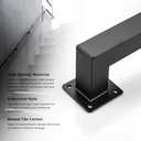 Modern Stair Handrail, Sturdy Safety Handrail for Stairs/Wall-Mounted Black Metal Wall Mount, Minimalist Design-32inch